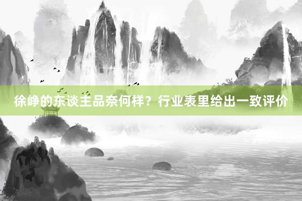 徐峥的东谈主品奈何样？行业表里给出一致评价